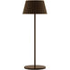 Pleat 14.75 inch 2 watt Bronze Rechargeable Table Lamp Portable Light