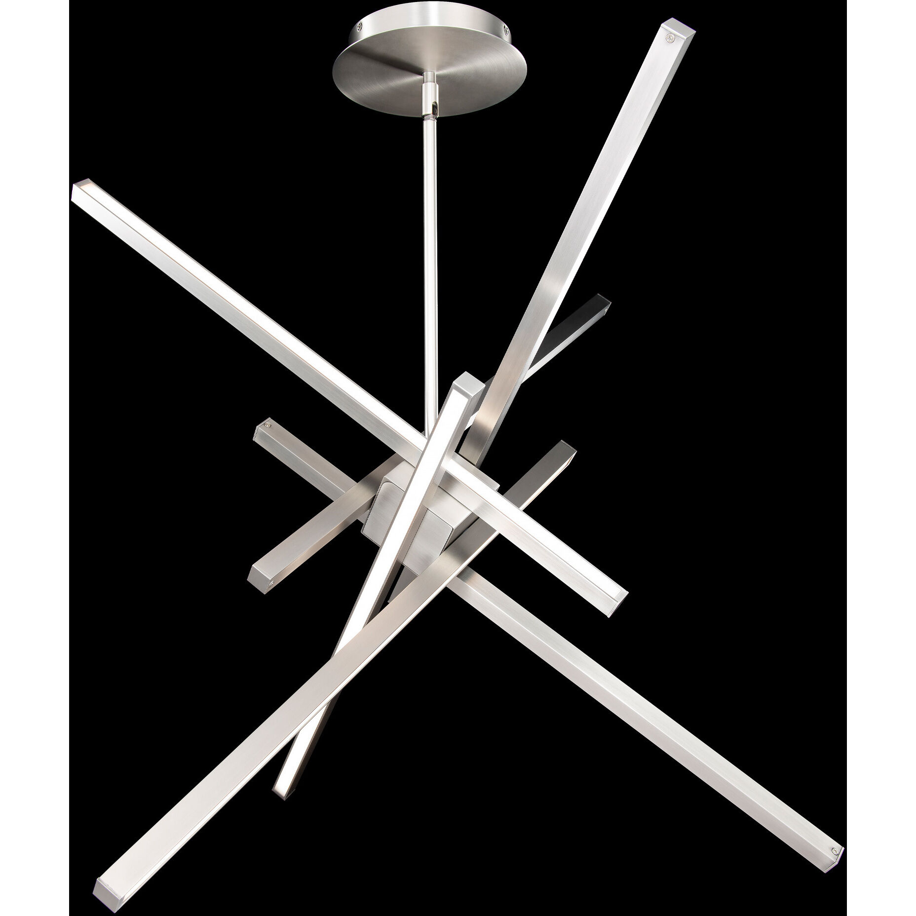 Parallax LED 38.75 inch Brushed Nickel Pendant Ceiling Light, dweLED