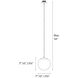 Niveous LED 10 inch Brushed Nickel Pendant Ceiling Light in 3000K, dweLED