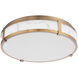 Constantine 1 Light 18 inch Aged Brass Flush Mount Ceiling Light, dweLED