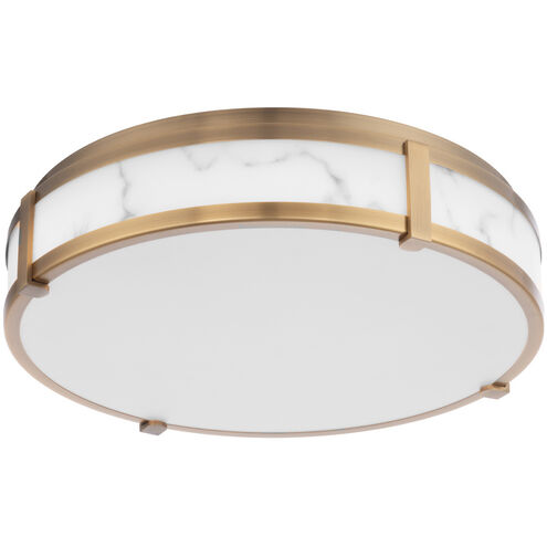 Constantine 1 Light 18 inch Aged Brass Flush Mount Ceiling Light, dweLED