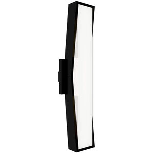 Jordan LED 24 inch Black Outdoor Wall Light in 2700K, dweLED