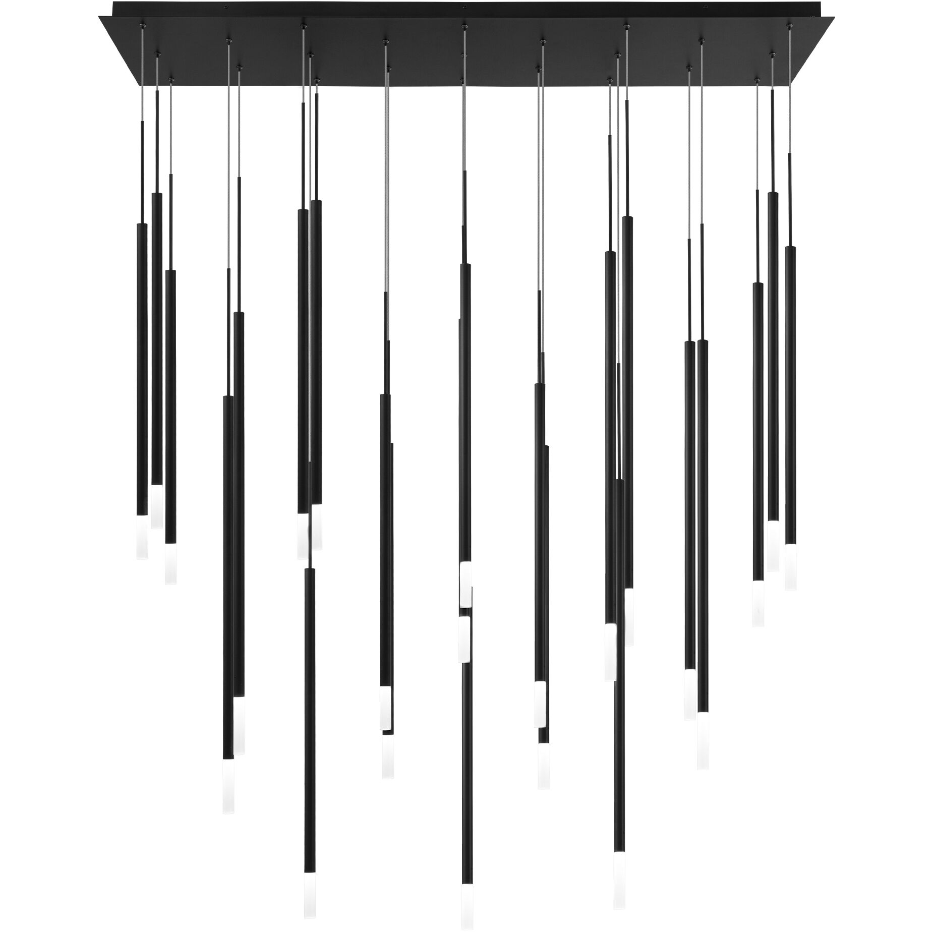 Viggo LED 12 inch Black Multi-Light Pendant Ceiling Light, dweLED
