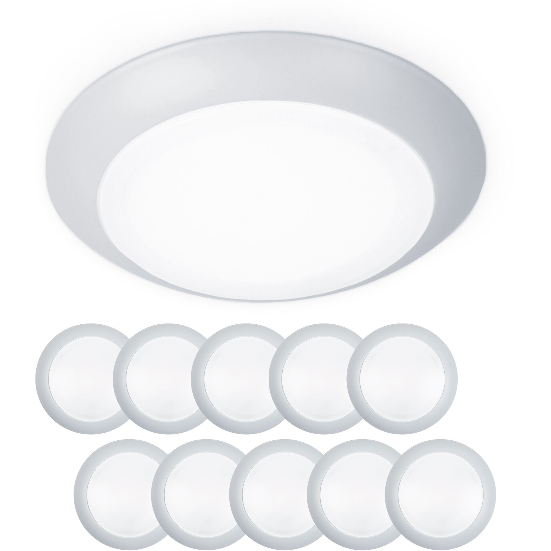 WAC Lighting FM-306-930-WT-10 Disc LED 7.4 inch White Flush Mount