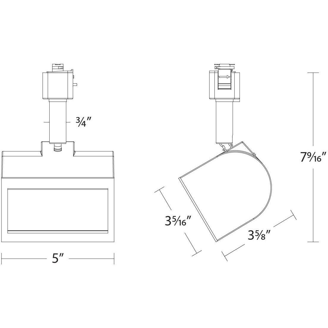 Ocularc 1 Light 120 White H Track Fixture Ceiling Light in 2700-3000-3500-4000-5000K