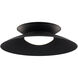 Miso 1 Light 22 inch Black Flush Mount Ceiling Light in 3000K, dweLED