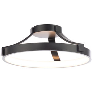 Chaucer LED 16 inch White Semi-Flush Mount Ceiling Light, dweLED