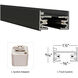 L Track 120 Black Track Component Ceiling Light