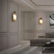 Glamour Wall Sconce Wall Light in 3000K, Aged Brass, dweLED