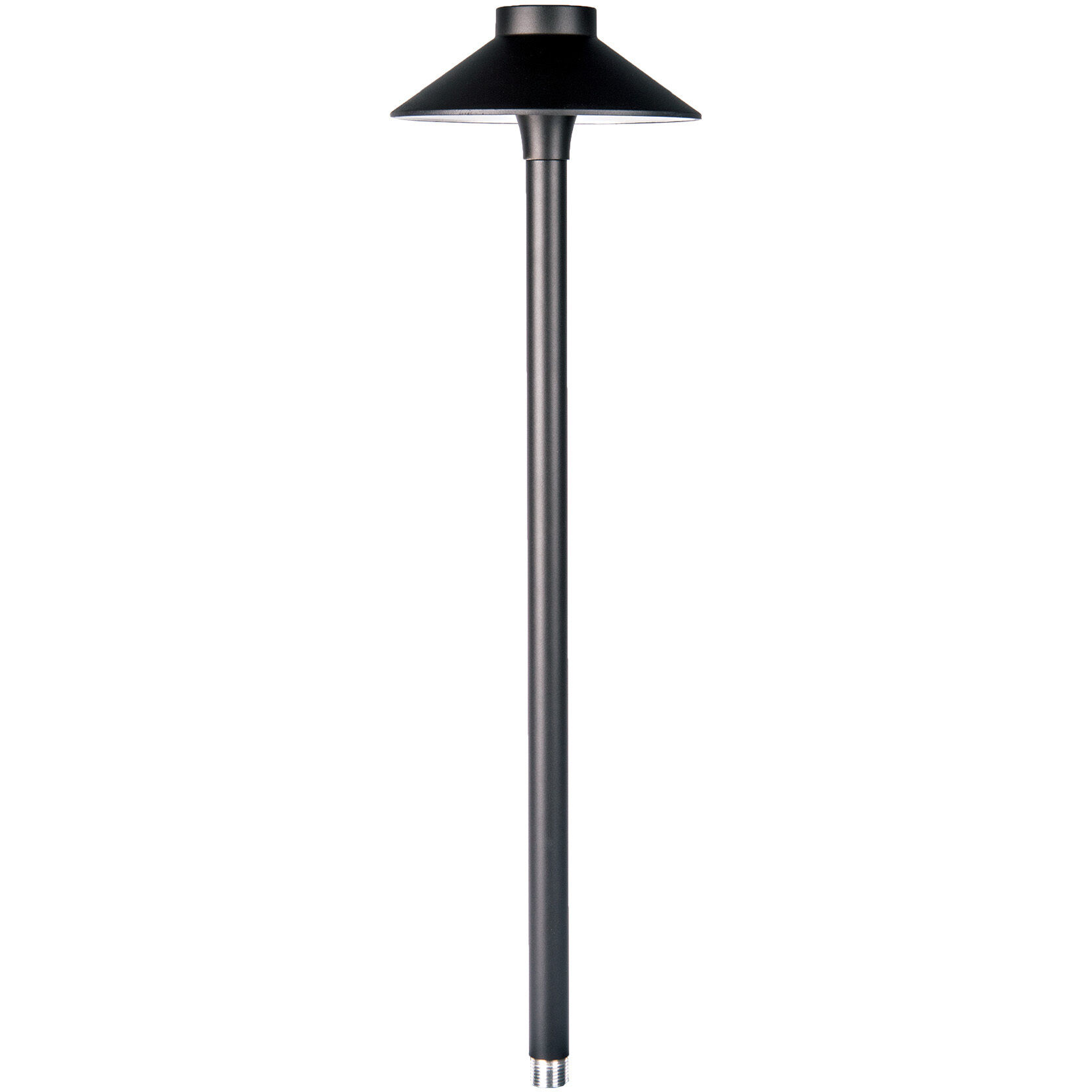 Tiki 12 6.50 watt Black Path Lighting in 3000K, Black on Aluminum, Path and Area Light, WAC Landscape