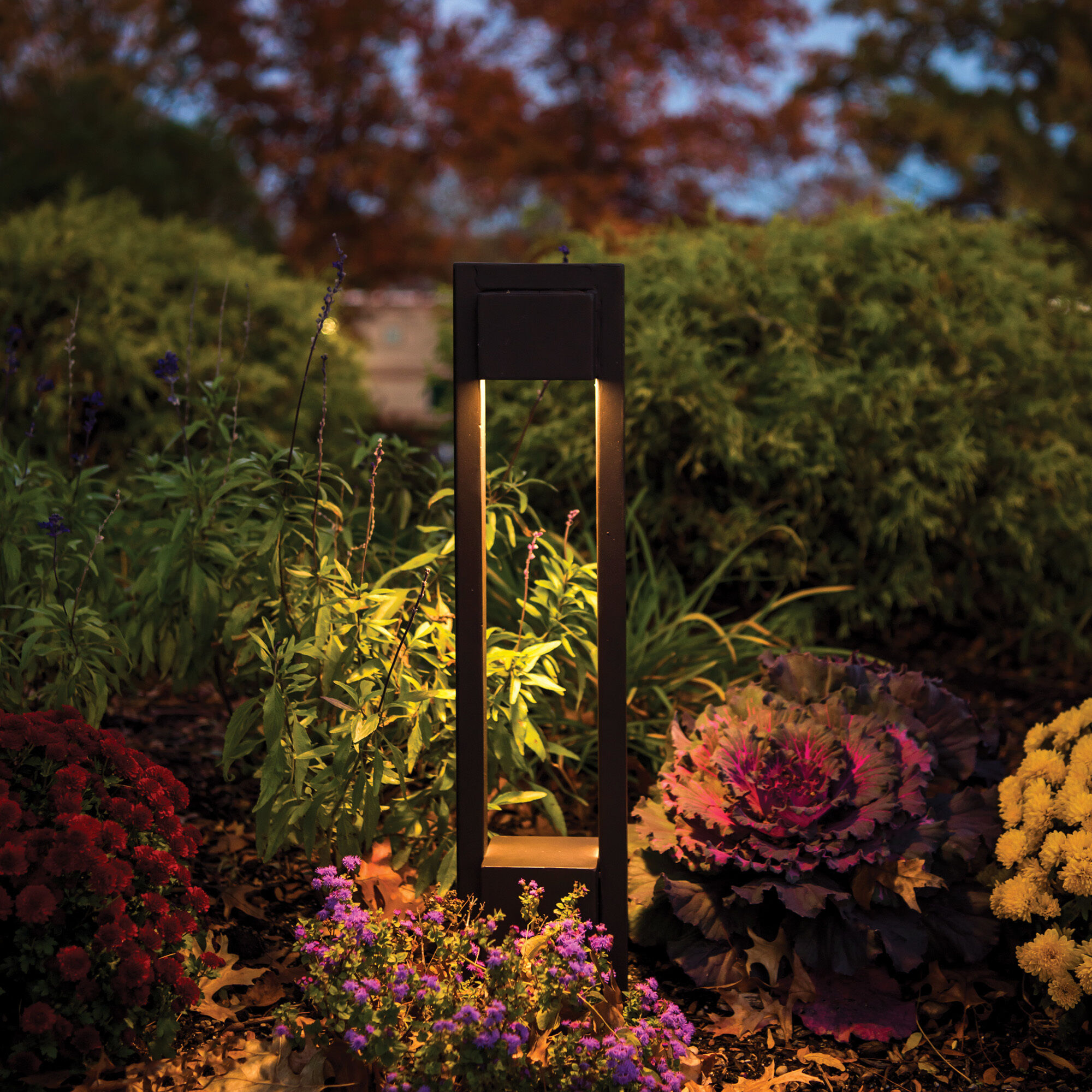 Park 120 12.5 watt Bronze Bollard Lighting in 2700K, WAC Landscape