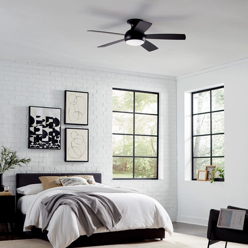 WAC Lighting F-034L-MB Odyssey 44 inch Matte Black Flush Mount WAC Lighting F-034L-MB Odyssey 44 inch Matte Black Flush Mount
