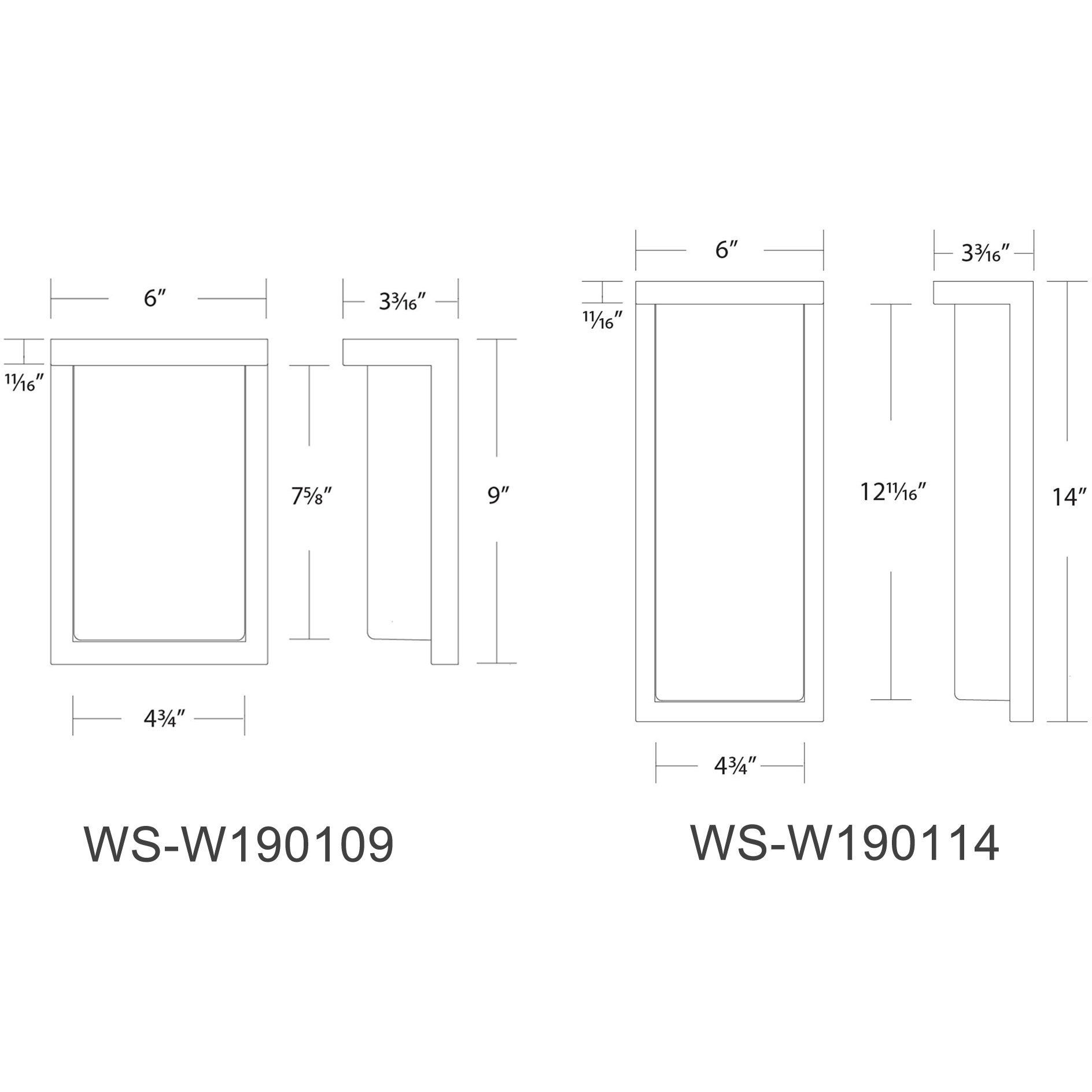 Vega LED 9 inch Black Outdoor Wall Lighting in 2700-3000-3500-4000-5000K, WAC Limited