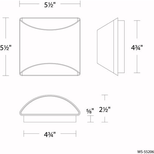 Duet Wall Sconce Wall Light in 3500K, White, dweLED