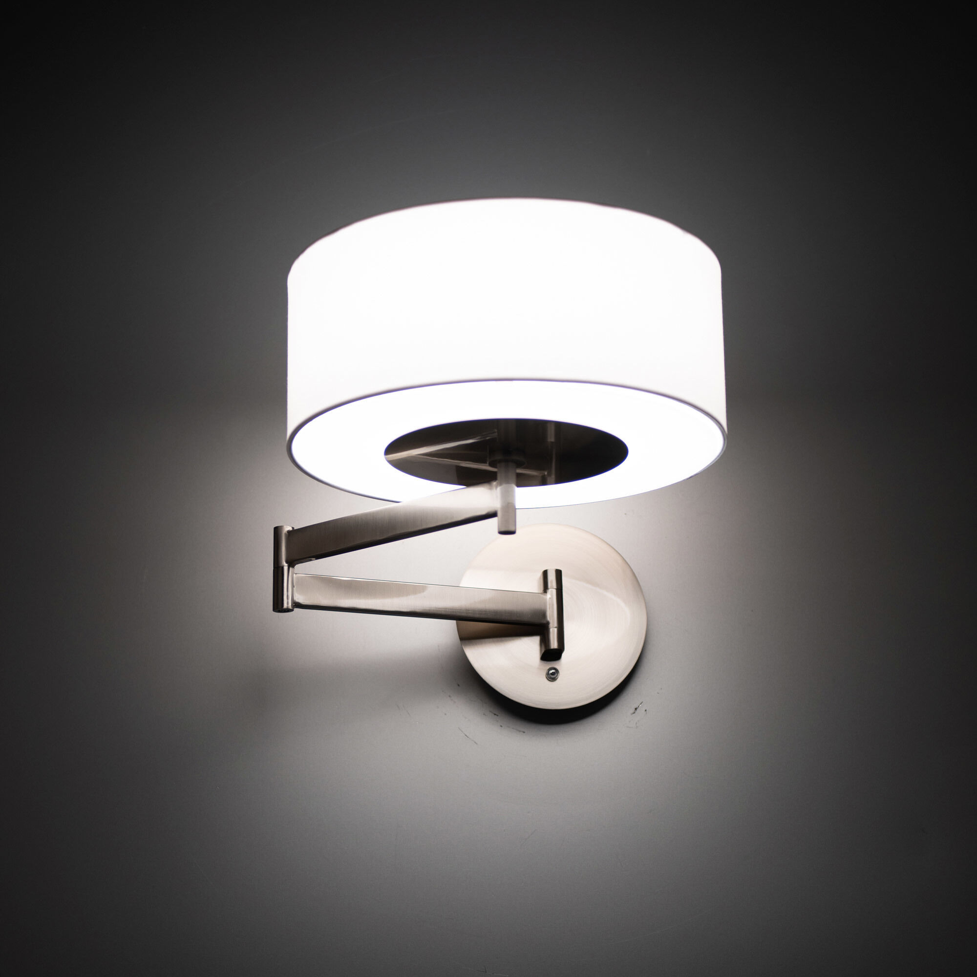 Chelsea Reading Light Wall Light in Brushed Nickel, dweLED