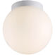 Niveous LED 9 inch White Flush Mount Ceiling Light in 3000K, dweLED