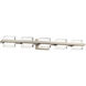Interlok LED 36 inch Brushed Nickel Bath Vanity & Wall Light in 3000K, dweLED