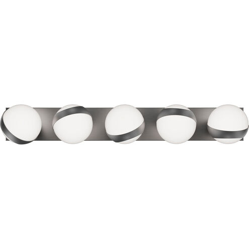 Tripoli LED 7 inch Brushed Nickel Bath Vanity & Wall Light in 3500K, dweLED