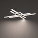 Parallax LED 42 inch Chrome Flush Mount Ceiling Light, dweLED