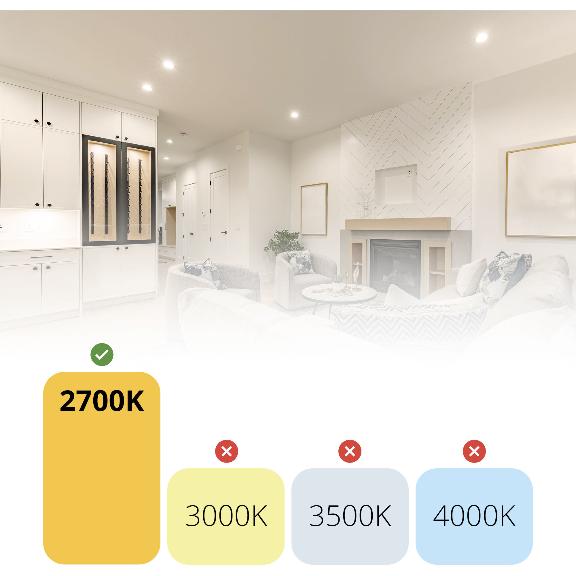 FQ Integrated LED White Recessed Trim in 2700K, 4" LED