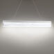 Effervescent Linear Pendant Ceiling Light in Brushed Aluminum, dweLED