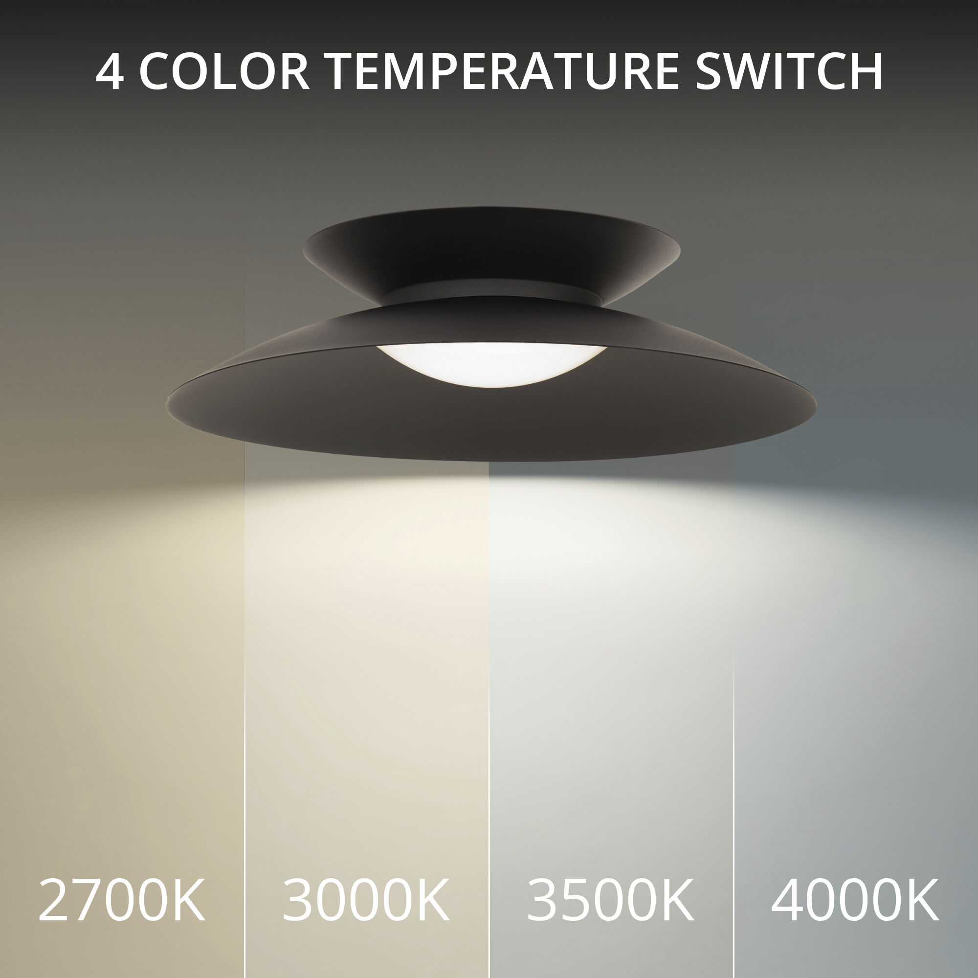 Miso LED 22 inch Black Flush Mount Ceiling Light in 3000K, dweLED