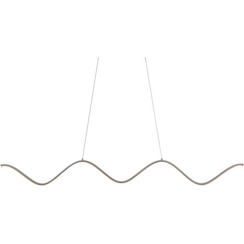 Morae Linear Pendant Ceiling Light in Brushed Nickel, dweLED