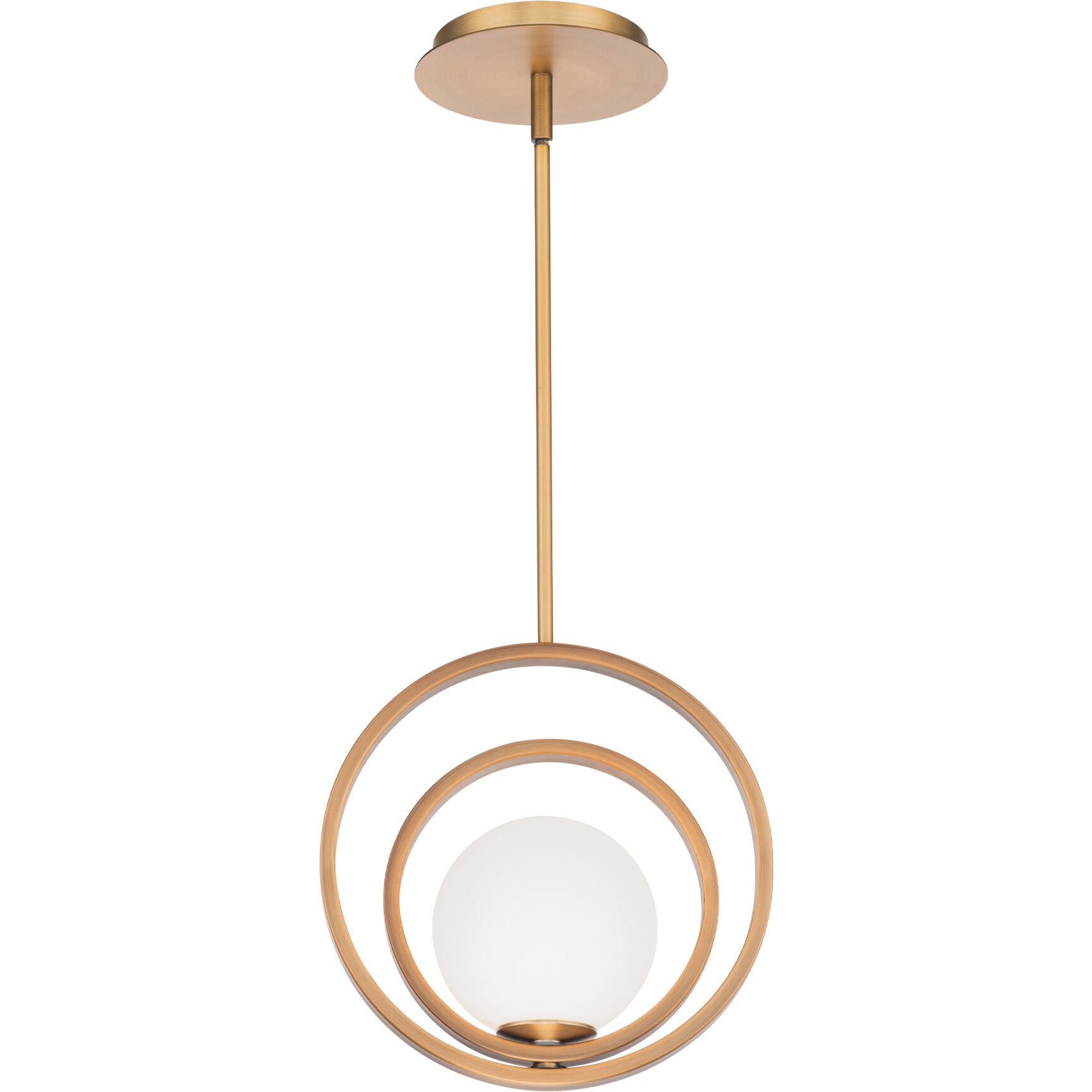 Ellington LED 5 inch Aged Brass Pendant Ceiling Light, dweLED
