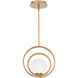 Ellington LED 5 inch Aged Brass Pendant Ceiling Light, dweLED