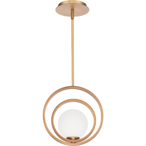 Ellington LED 5 inch Aged Brass Pendant Ceiling Light, dweLED