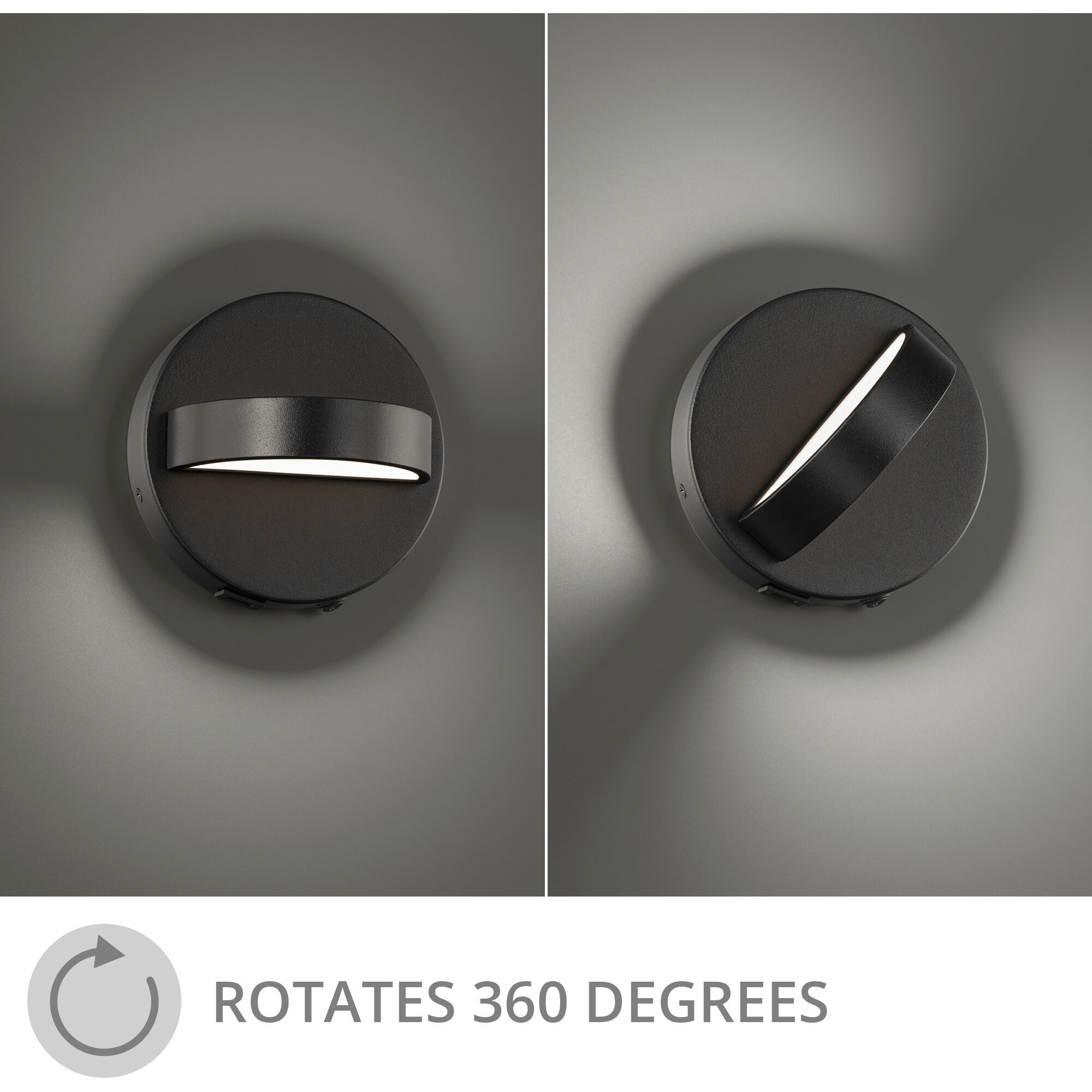 Wink Reading Light Wall Light in Black, dweLED