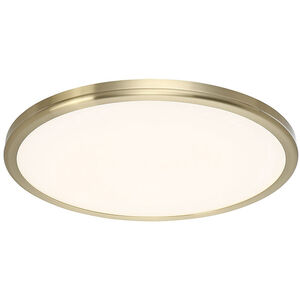 Geos LED 15 inch Brass Flush Mount Ceiling Light in 3000K, dweLED