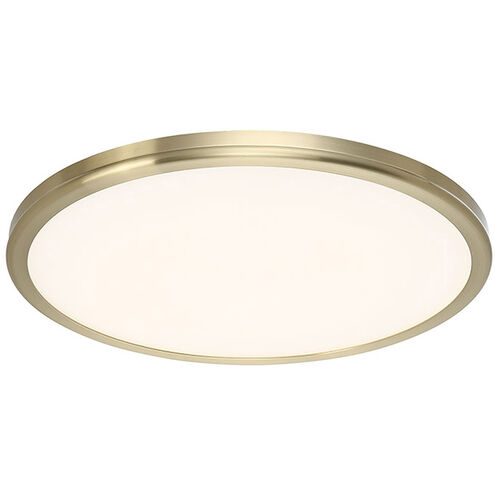 Geos LED 15 inch Brass Flush Mount Ceiling Light in 3000K, dweLED