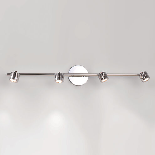 Vector 4 Light 120-240-277V Brushed Nickel Track Lighting Ceiling Light, dweLED