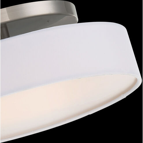 Manhattan LED 20 inch Brushed Nickel Semi-Flush Mount Ceiling Light, dweLED