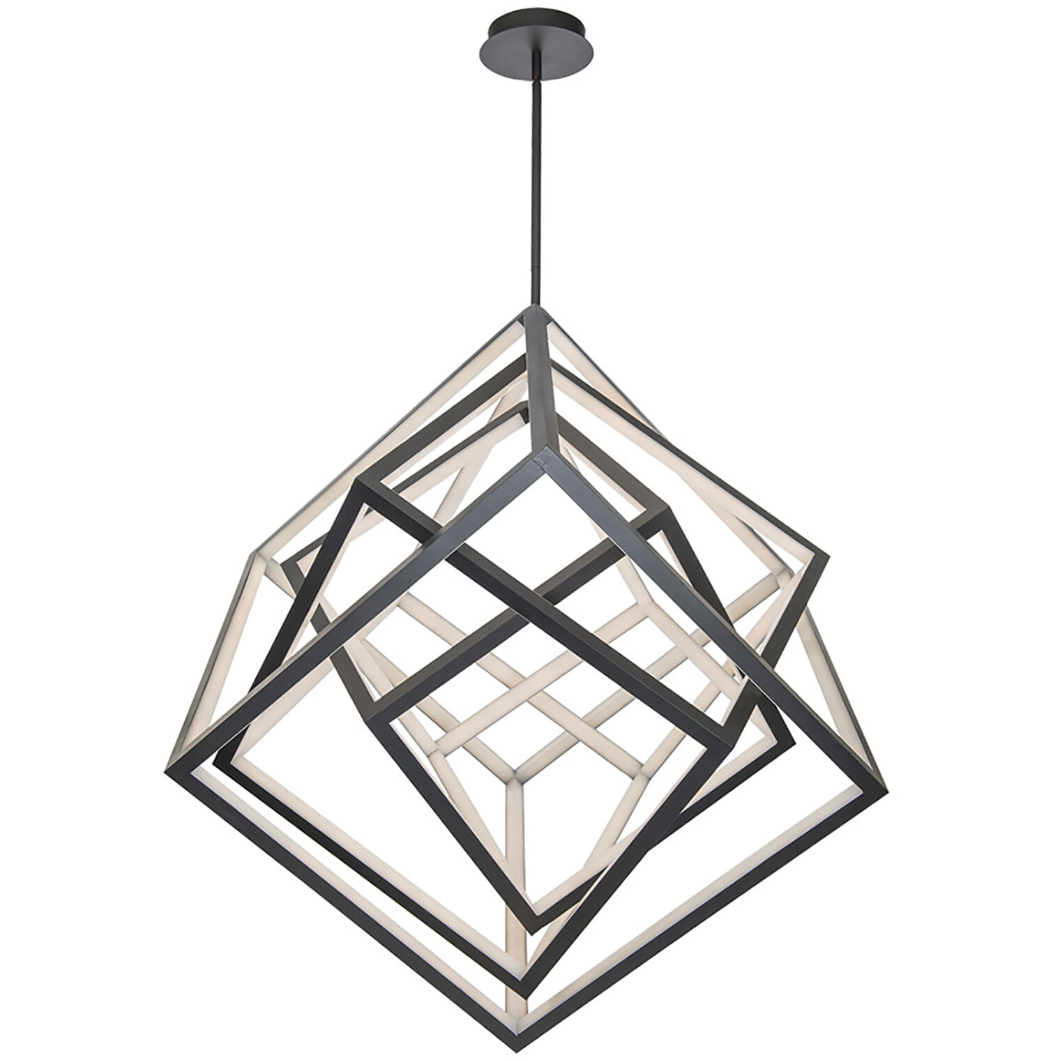 Atlas LED 30 inch Black Chandelier Ceiling Light, dweLED