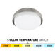 Lithium LED 15.85 inch Brushed Nickel Flush Mount Ceiling Light