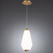 Amelia LED 7 inch Aged Brass Mini-Pendant Ceiling Light, dweLED