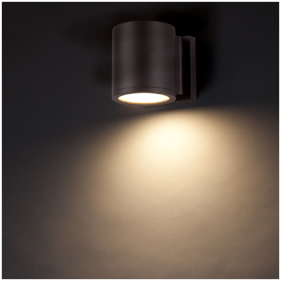 Tube LED 6.5 inch Brushed Aluminum Outdoor Wall Light