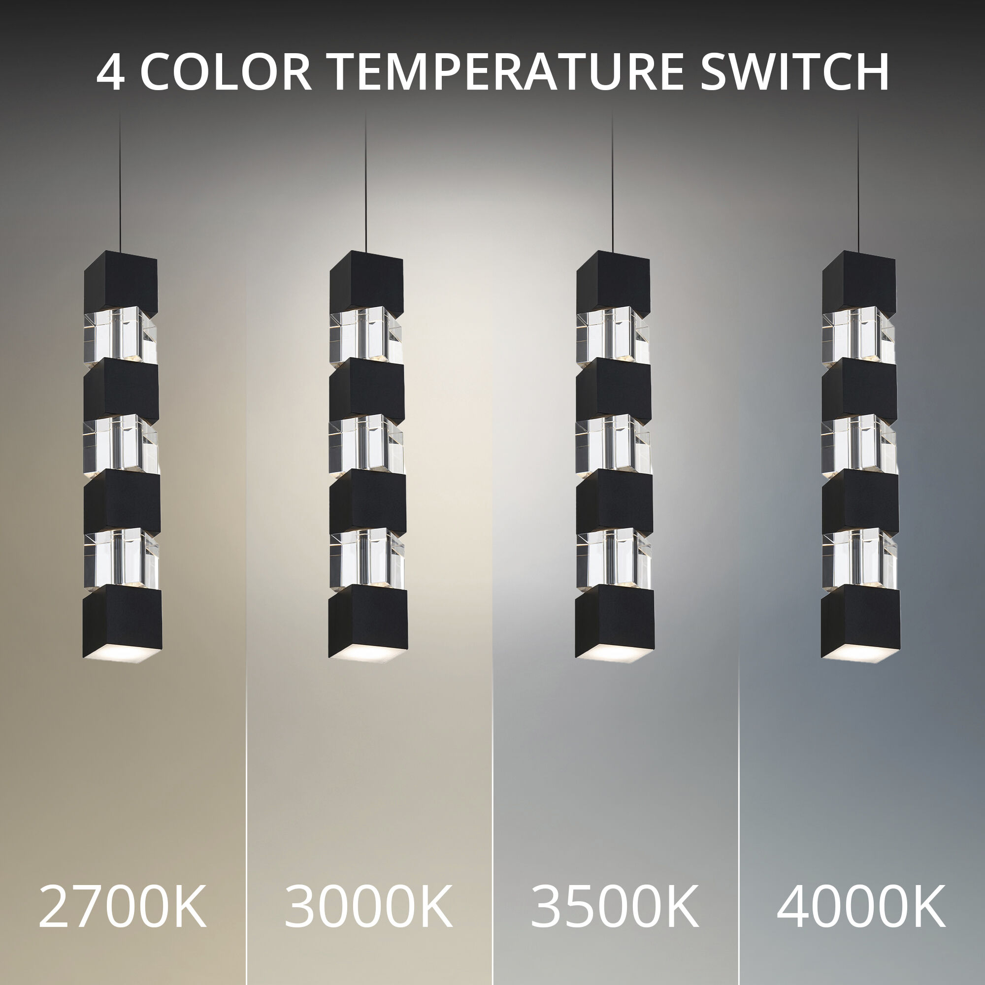 Super Star LED 2 inch Black Pendant Ceiling Light in 3000K, dweLED