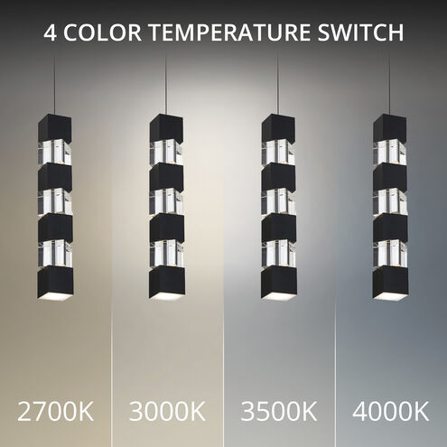 Super Star LED 2 inch Black Pendant Ceiling Light in 3000K, dweLED