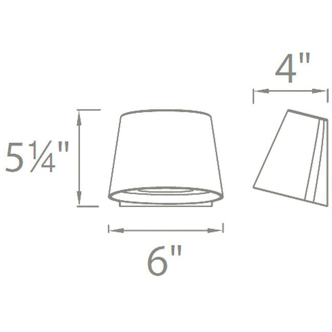 Mod LED 5.25 inch Bronze Outdoor Wall Light, dweLED