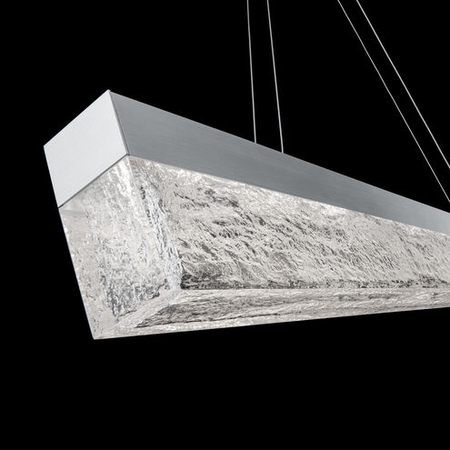 Effervescent LED 45 inch Brushed Aluminum Linear Pendant Ceiling Light in Bronzed Stainless Steel, dweLED