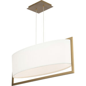 Park Avenue Linear Pendant Ceiling Light in Aged Brass, dweLED