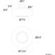 Doma LED 13.5 inch Black Flush Mount Ceiling Light in 2700K, dweLED