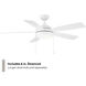 Disc II 52 inch Matte White Downrod Ceiling Fans, Limited Fan
