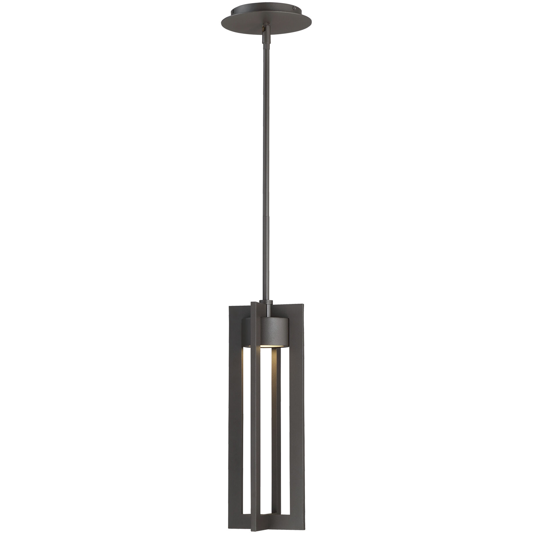 Chamber LED 5.5 inch Bronze Outdoor Pendant, dweLED