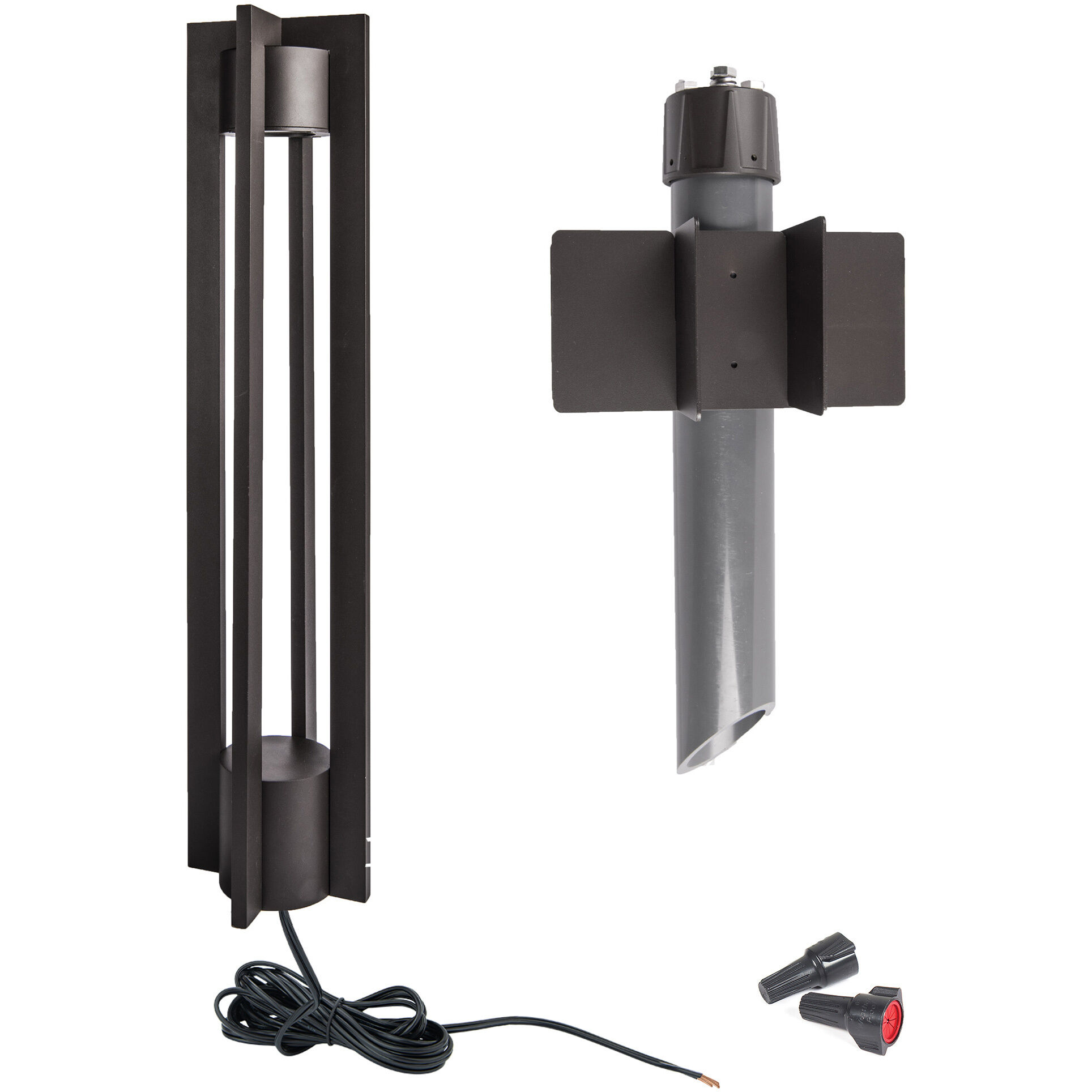 Chamber 12 5.5 watt Black Bollard Lighting in 3000K, WAC Landscape