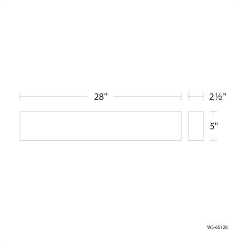 Museo LED 28 inch White Bath Vanity & Wall Light, dweLED