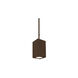 Cube Arch LED 5 inch Bronze Outdoor Pendant in Narrow, 85, 4000K